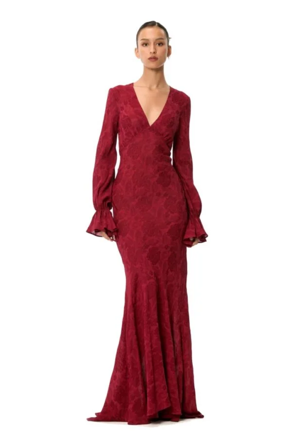 Vestido Granate Etxart Panno JAKAVIS DRESS 25 W GRANATE